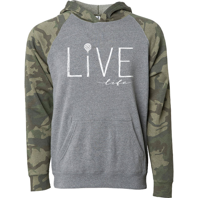 LIVE LIFE | kids pullover hoodie | gray/camo